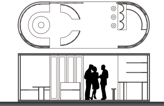 Digital Concrete Grundriss und Schnitt